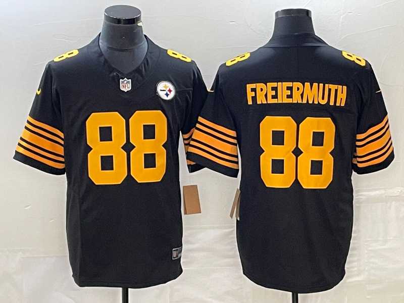 Men%27s Pittsburgh Steelers #88 Pat Freiermuth Black Yellow 2023 FUSE Color Rush Stitched Nike Limited Jersey->san francisco 49ers->NFL Jersey